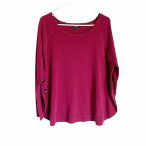 Color Works Maroon Oversized Sweater Size S